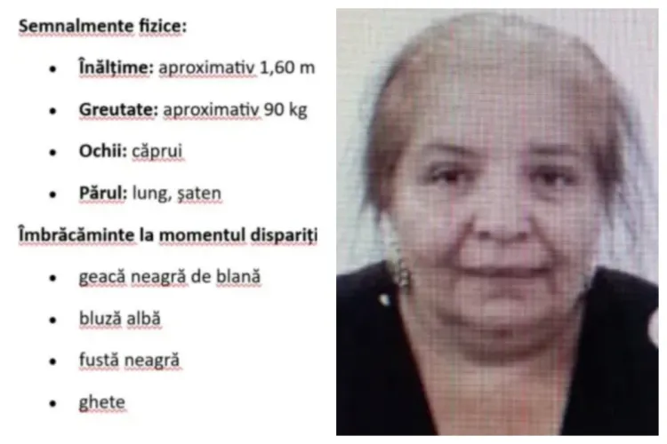 Femeia dispărută din comuna Baciu a fost găsită în siguranță