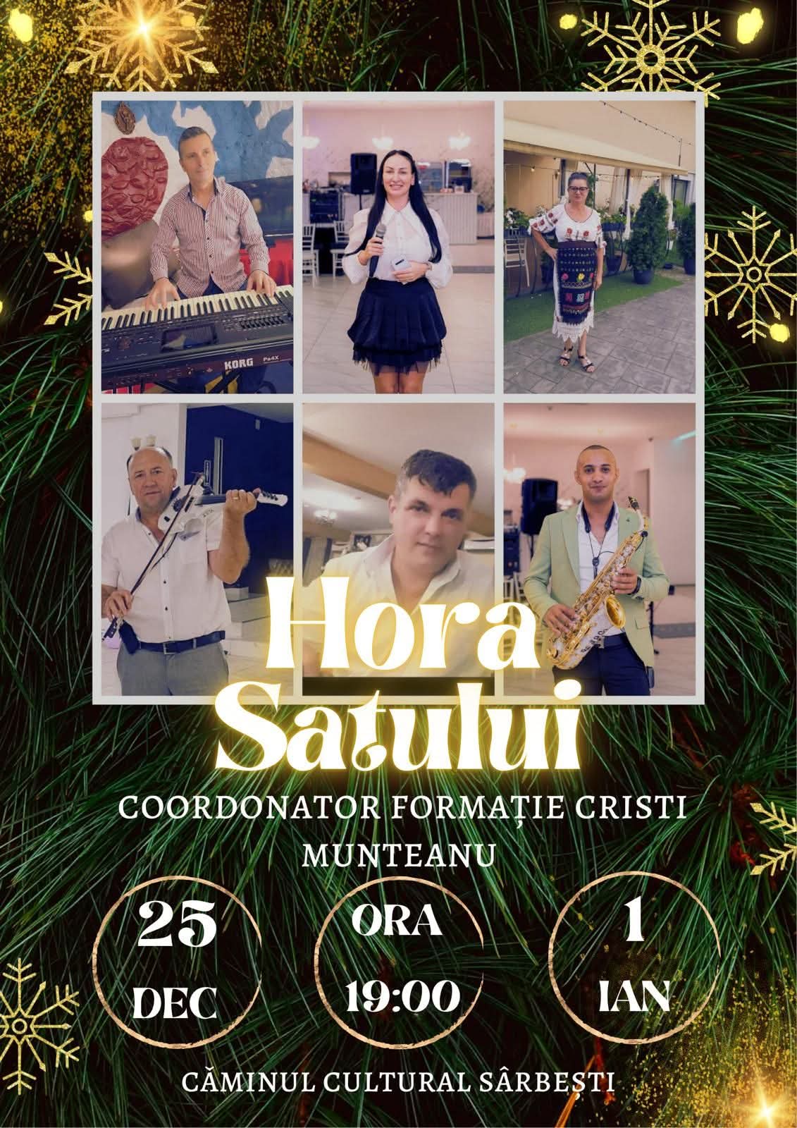 Primăria Alimpești organizează Hora satului de Crăciun și Anul Nou la Căminul Cultural Sârbești