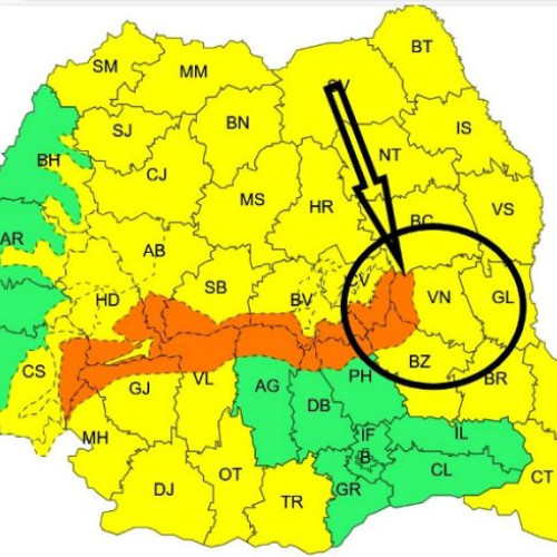 Vreme severă în zona montană a județului Vrancea, avertizează meteorologii