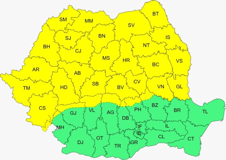 Vremea se înrăutățește cu ninsori, polei și intensificări ale vântului