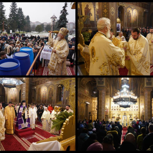 Credincioșii din Târgoviște au participat la slujba Botezului Domnului și Agheasma cea Mare