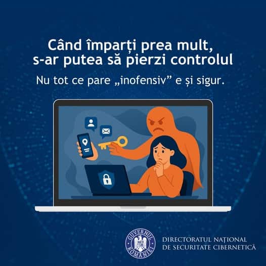 Directoratul Național de Securitate Cibernetică avertizează asupra riscurilor din excesul de informații pe rețele