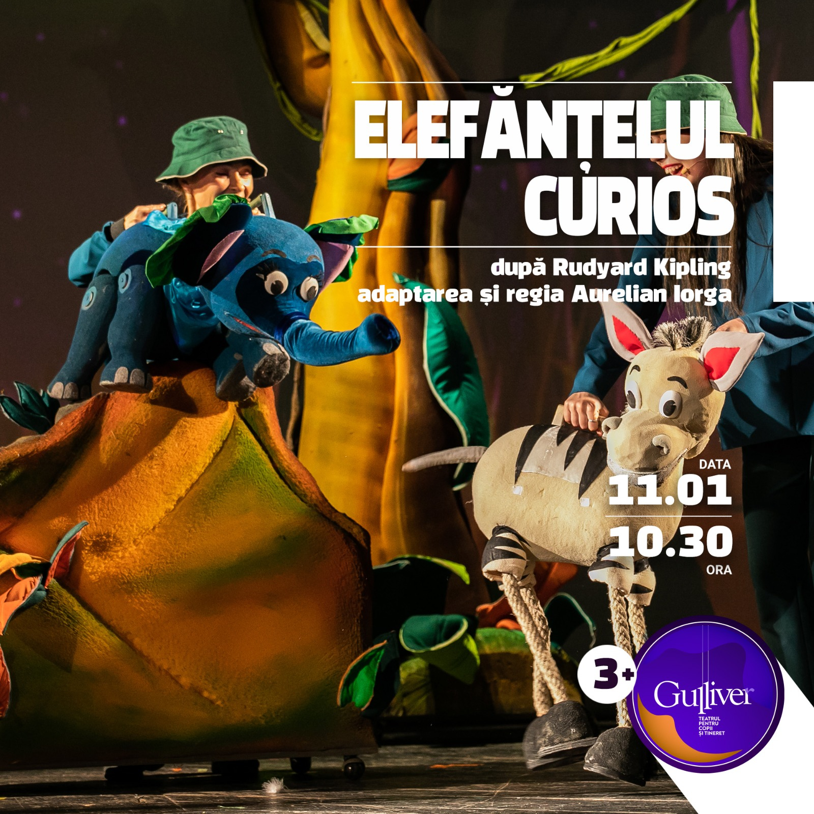 Teatrul Gulliver deschide anul cu spectacolul „Elefănțelul curios” în Galați