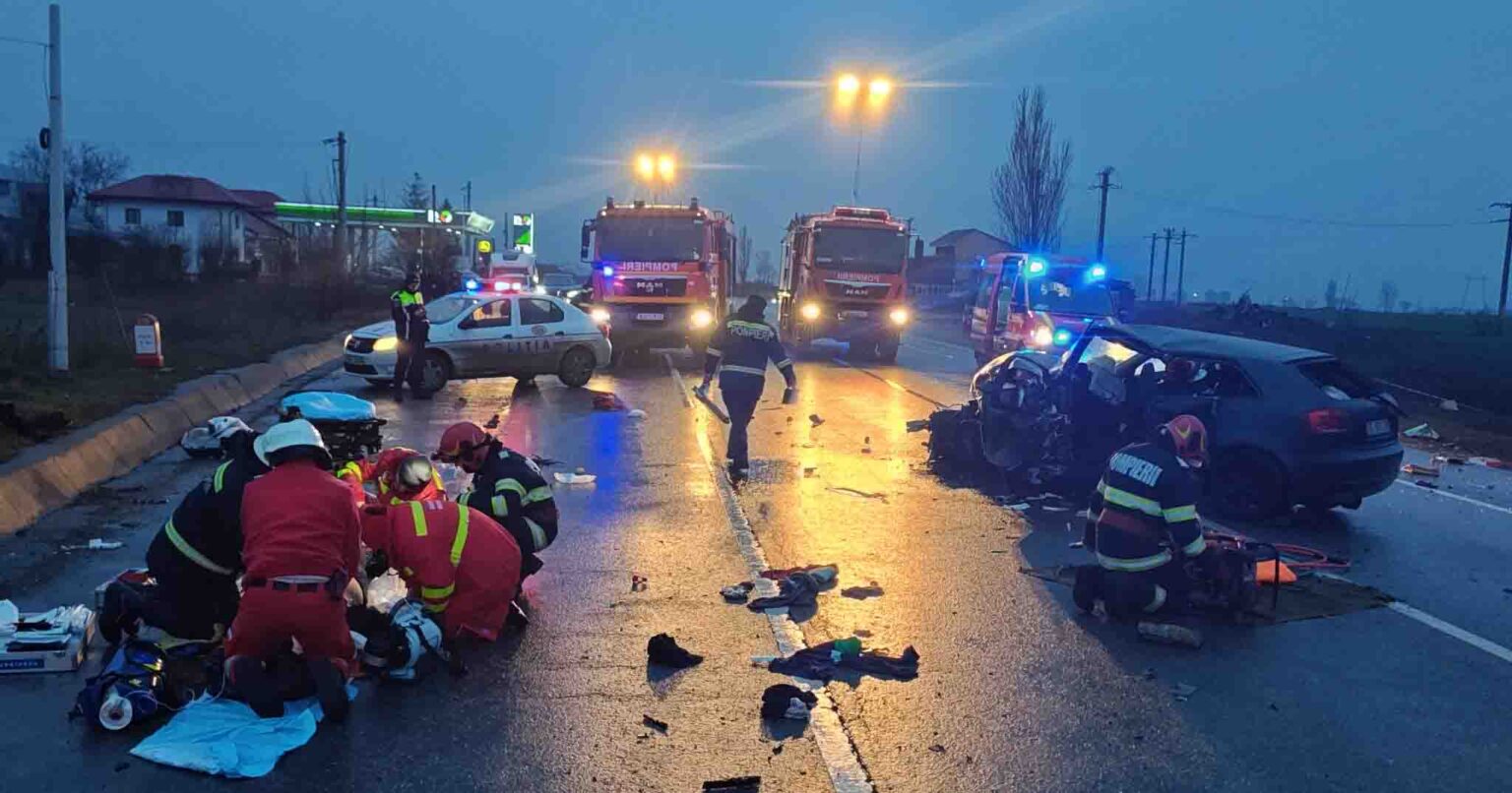 Un bărbat a murit în accidentul rutier de pe E85 din Traian, alți cinci au fost răniți