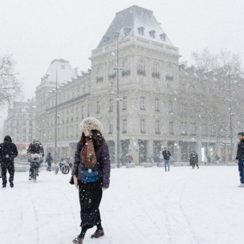 Île-de-France în alertă portocalie din cauza ninsorilor și poleiului miercuri