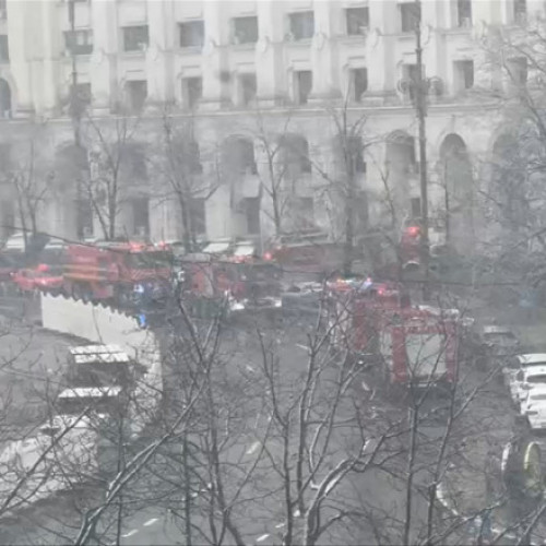 Incendiu la Ministerul Finanțelor, pompierii au stins rapid focul