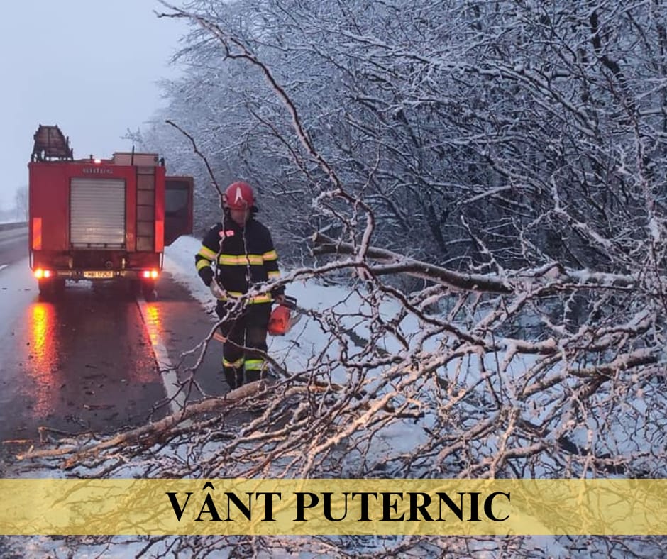 ISU Giurgiu avertizează privind codul galben de vânt și condițiile meteo nefavorabile