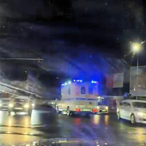 Ambulanță a SAJ Giurgiu lovită în București de un șofer care nu a acordat prioritate