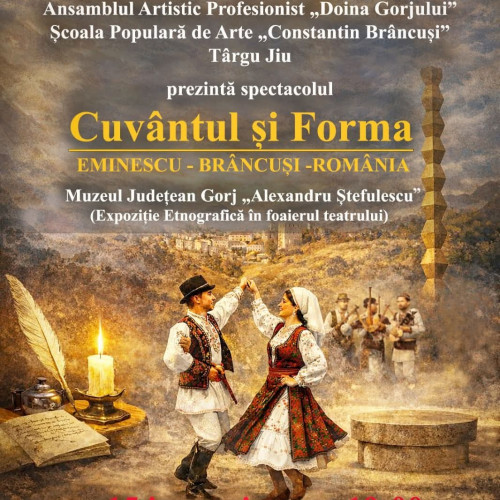 Târgu Jiu organizează un spectacol dedicat Zilei Culturii Naționale la Teatrul „Elvira Godeanu”