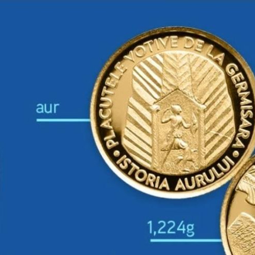 BNR Introduce o monedă de aur dedicată plăcuțelor votive de la Germisara