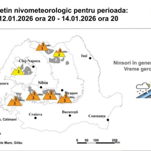 Metrologii anunță risc important de avalanșă în munții Dâmboviței până pe 14 ianuarie