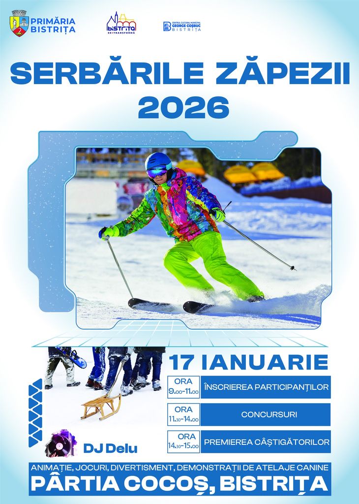 Primarul Bistriței anunță Serbările Zăpezii pe Pârtia Cocoș pe 17 ianuarie