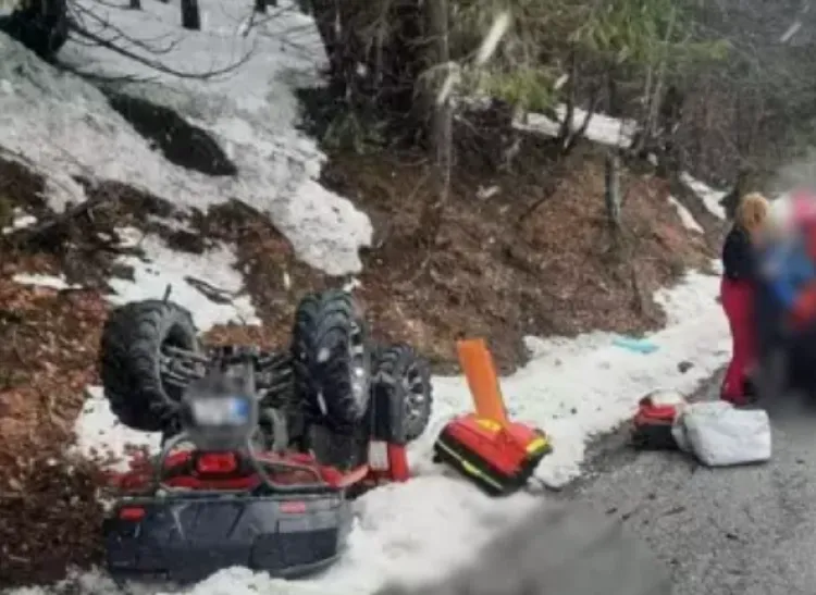 Polițiștii din Gherla rețin un tânăr implicat în accident cu ATV în Șoimeni