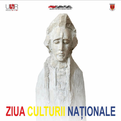 Muzeul de Artă Vizuală Galați organizează dezbateri literare și prezintă sculptura "Eminescu"