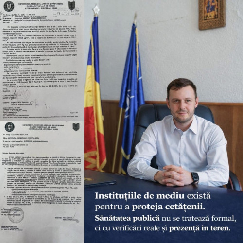 Subprefectul de Gorj cere clarificări privind verificările poluării aerului în Târgu Jiu