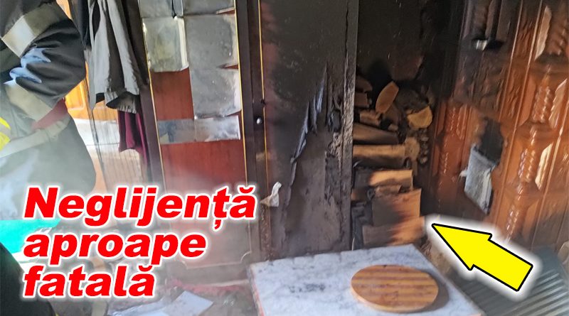 Un bărbat din Grebănu, salvat de la moarte după ce lemnele depozitate lângă sobă au luat foc