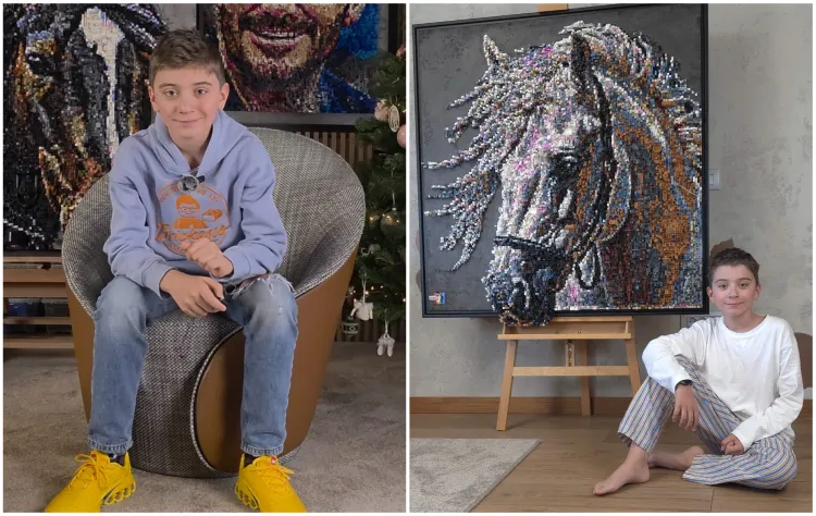 Albert, copilul minune din Cluj-Napoca care creează opere de artă din piese Lego