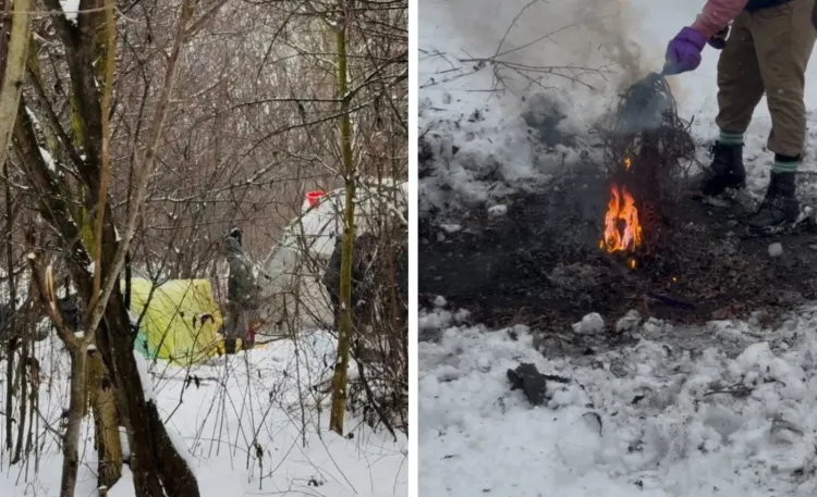 Clujean semnalează condiții periculoase pentru persoane fără adăpost lângă lacul 4 din Cluj-Napoca