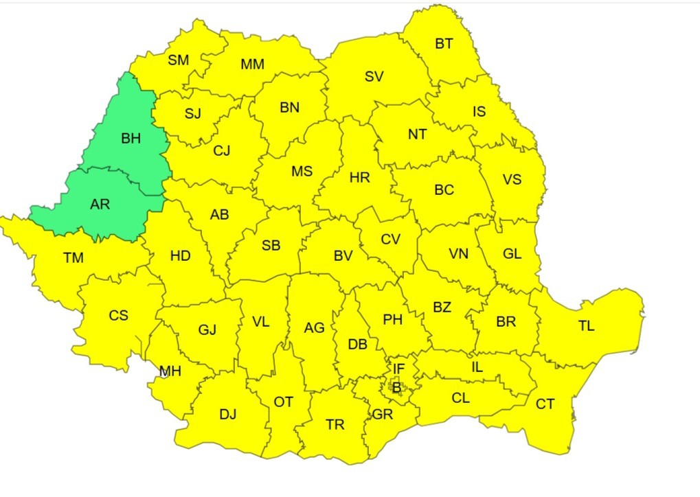 Ialomița va avea temperaturi negative sub cod galben de ger până luni dimineață