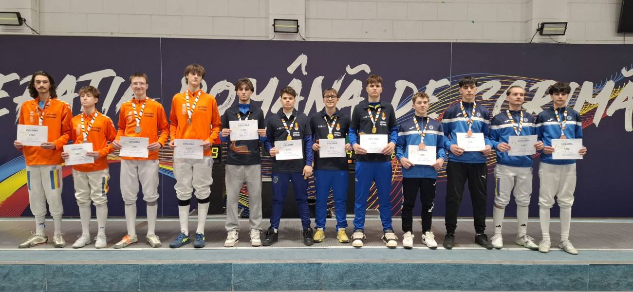 CS UNEFS București 1 și CS Satu Mare 1 au câștigat titlurile la spadă cadeți echipe