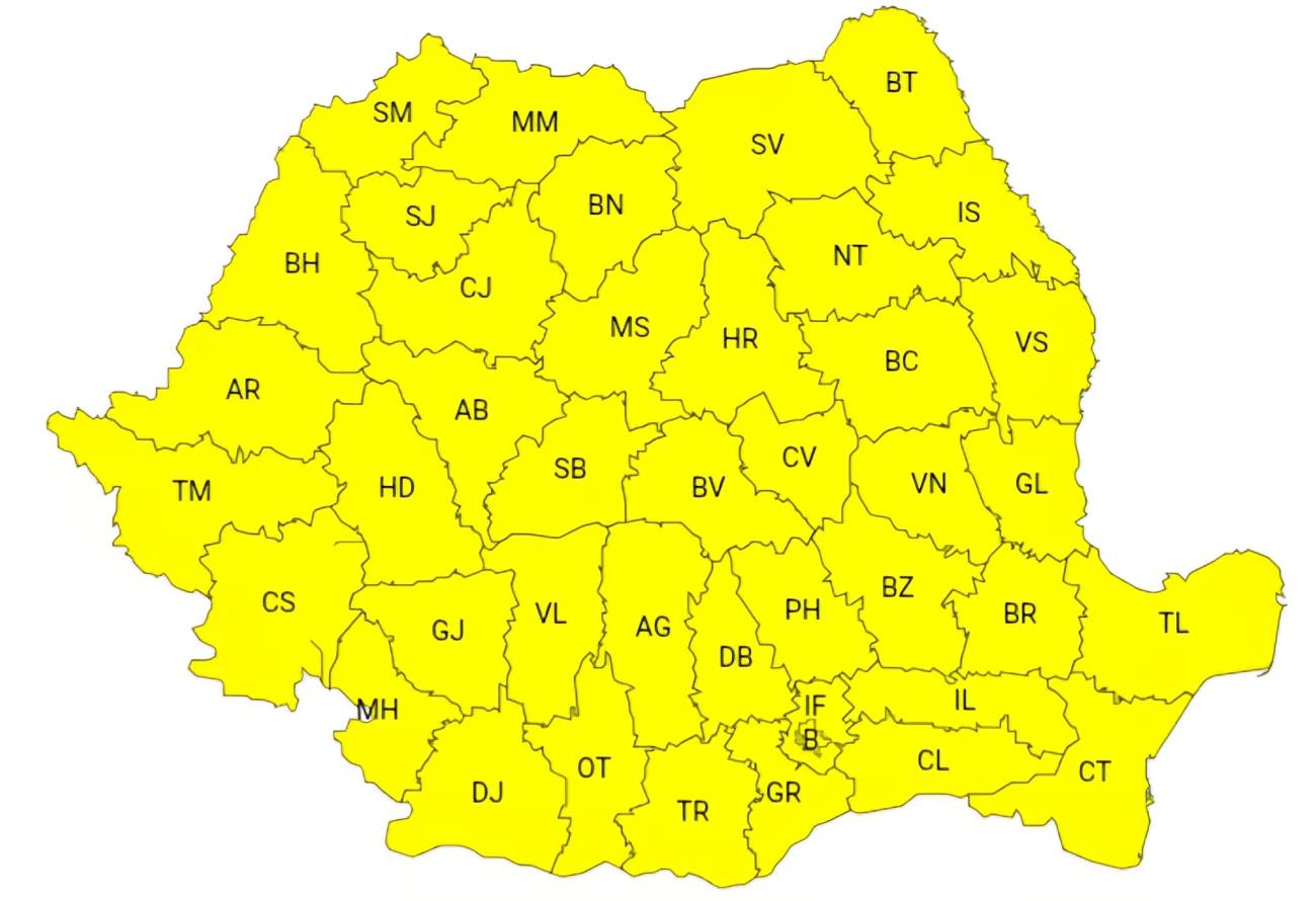 ANM anunță cod galben de ger în județul Dâmbovița în două intervale distincte