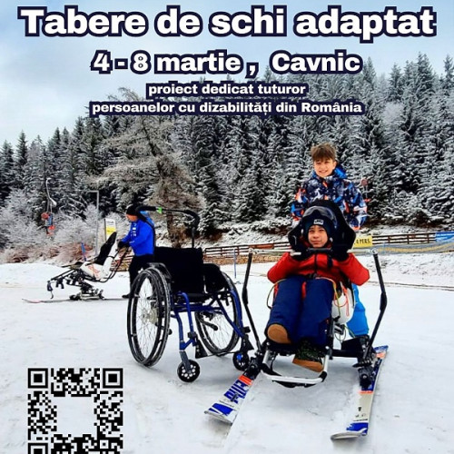 Tabără de schi la Cavnic, împreună cu Ana Maria Brânză: Sportiva și consilier al Comitetului Olimpic și Sportiv Român vine să schieze cu persoanele cu dizabilități în tabăra Asociației Caiac SMile din Satu Mare.