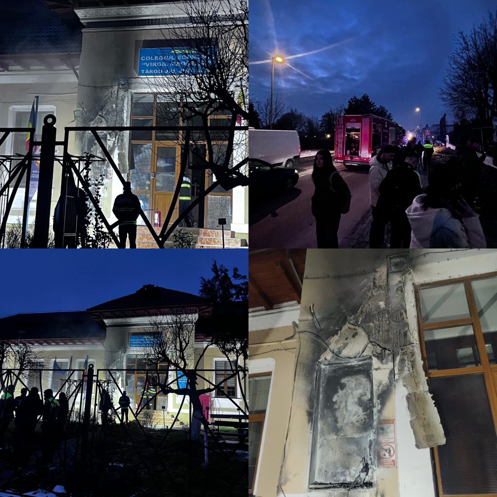 ISU Gorj explică incendiul de la Colegiul Economic Virgil Madgearu din Târgu Jiu