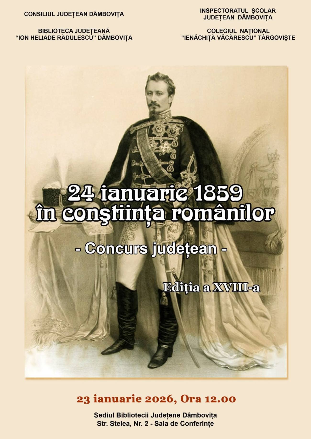 Elevii din Dâmbovița participă la concursul județean dedicat Unirii de la 1859