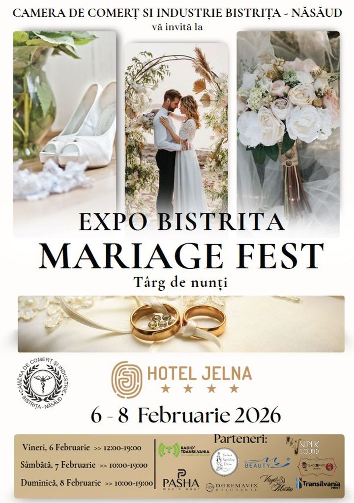 Expo Bistrița Mariage Fest aduce tot ce e necesar pentru nunta perfectă în februarie