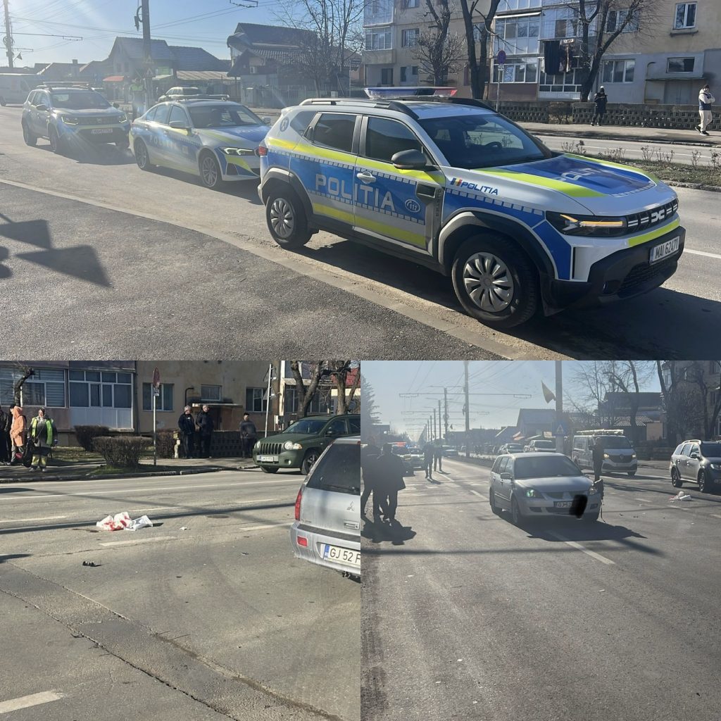 Pieton lovit de mașină pe bulevardul Ecaterina Teodoroiu din Târgu Jiu