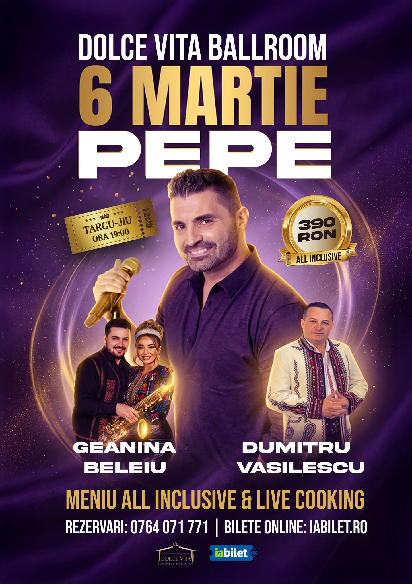 Pepe susține un concert special la Târgu Jiu înainte de Ziua Femeii