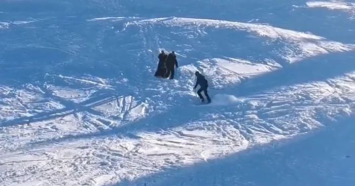 Jandarmii montani intervin pentru siguranța unor turiști nepregătiți pe pârtia de schi Postăvaru