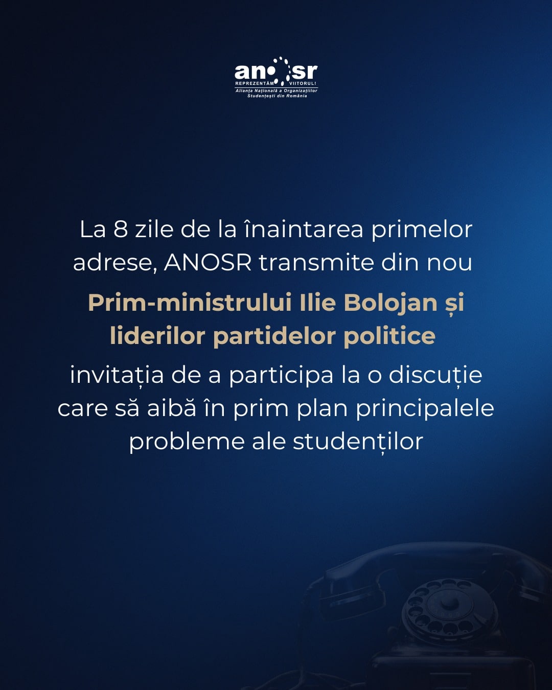 ANOSR cere prim-ministrului și parlamentarilor prioritizarea educației în bugetul pentru 2026