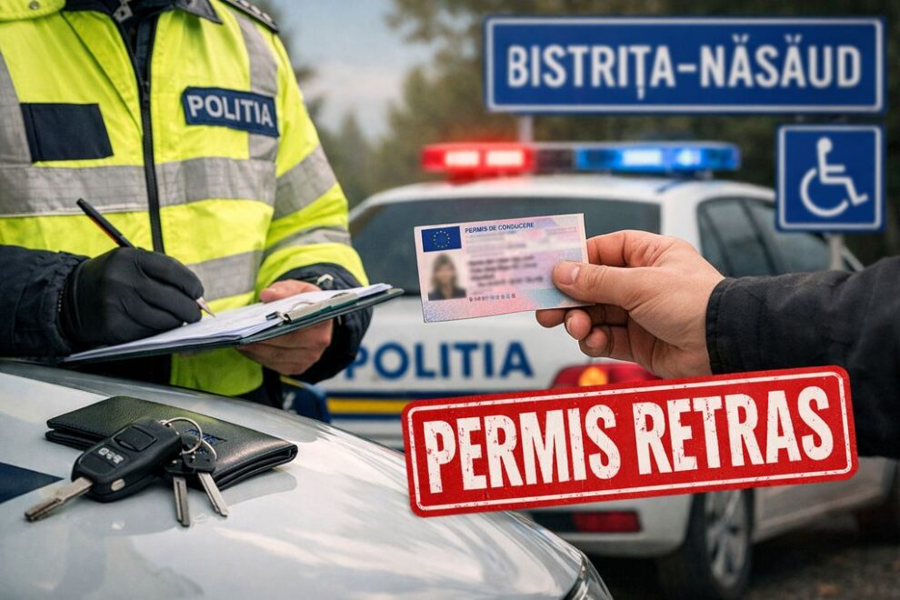 Poliția retrage permisele unor persoane cu handicap din Bistrița-Năsăud după evaluări medicale