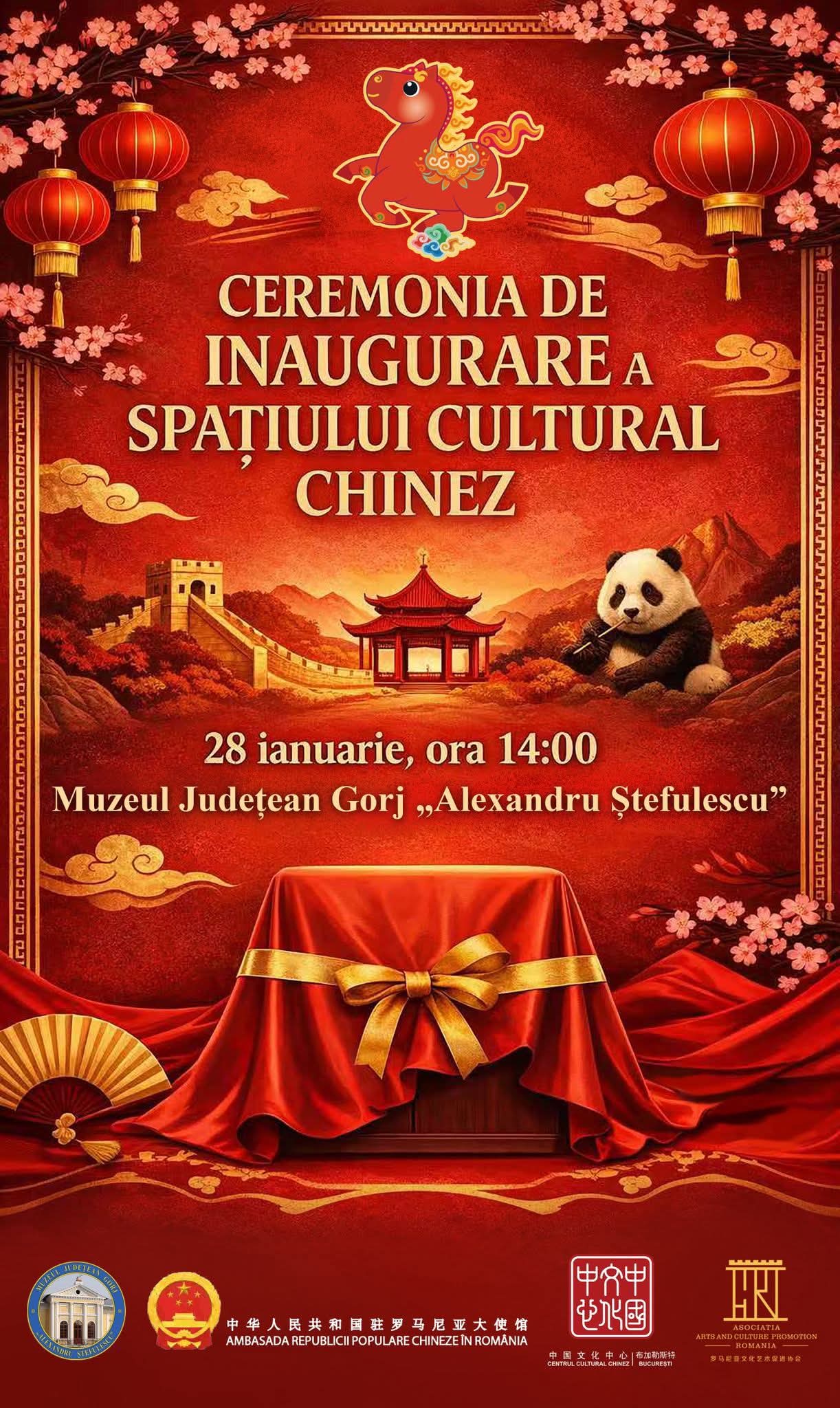 Muzeul Județean Gorj inaugurează Spațiul Cultural Chinez pentru promovarea tradițiilor