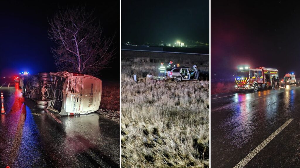 Trei vehicule implicate într-un accident grav în localitatea Lețcani, județul Iași