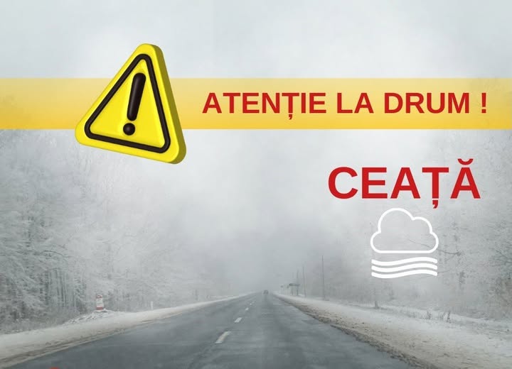 ANM anunță cod galben de ceață pentru mai multe localități din Maramureș