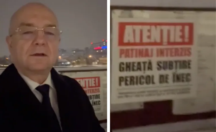 Primarul Emil Boc avertizează clujenii asupra pericolului de pe lacurile înghețate