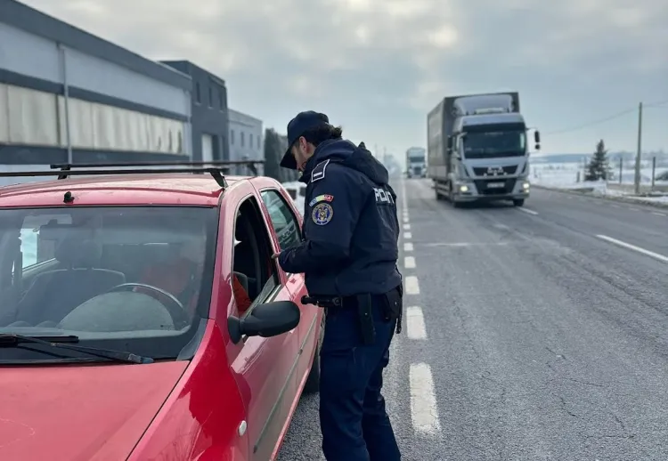 Poliția desfășoară o acțiune de control rutier în mai multe comune din Cluj