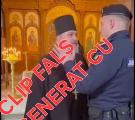 Autoritățile demontează un clip fals cu un incident între un preot și un jandarm