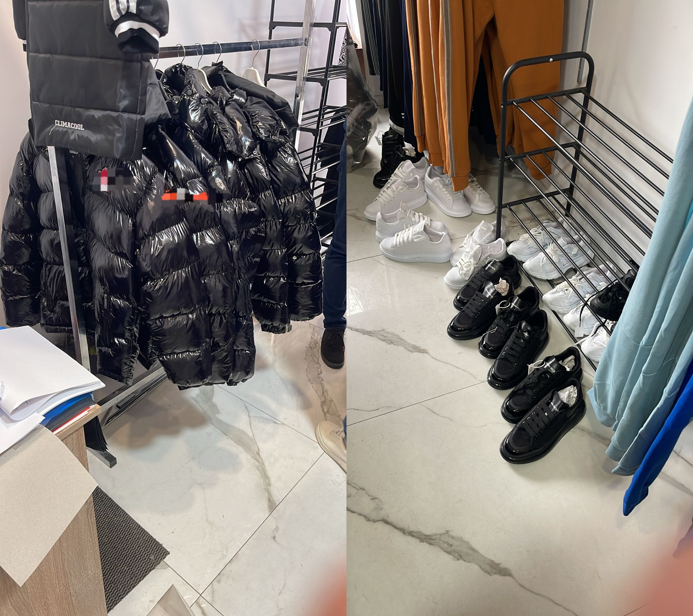 Poliția din Vâlcea a descoperit articole contrafăcute de îmbrăcăminte și încălțăminte