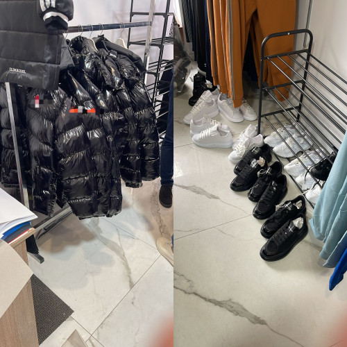 Poliția din Vâlcea a descoperit articole contrafăcute de îmbrăcăminte și încălțăminte