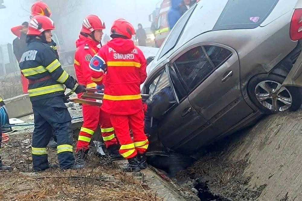 Accident rutier grav pe Drumul Județean 720 în județul Dâmbovița
