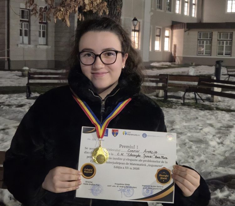 O elevă din Baia Mare câștigă Premiul I la concursul de matematică „Argument”