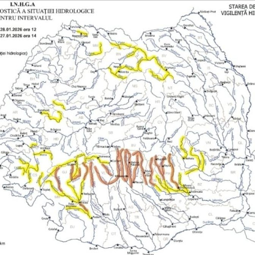 Avertizare Cod portocaliu pentru inundații în Dâmbovița