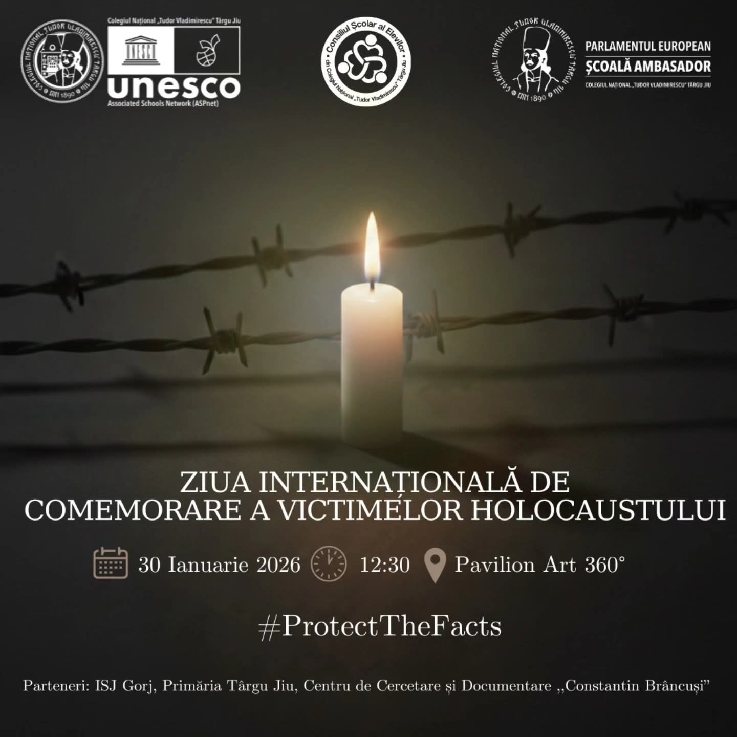 Colegiul Național „Tudor Vladimirescu” din Târgu Jiu marchează Holocaustul