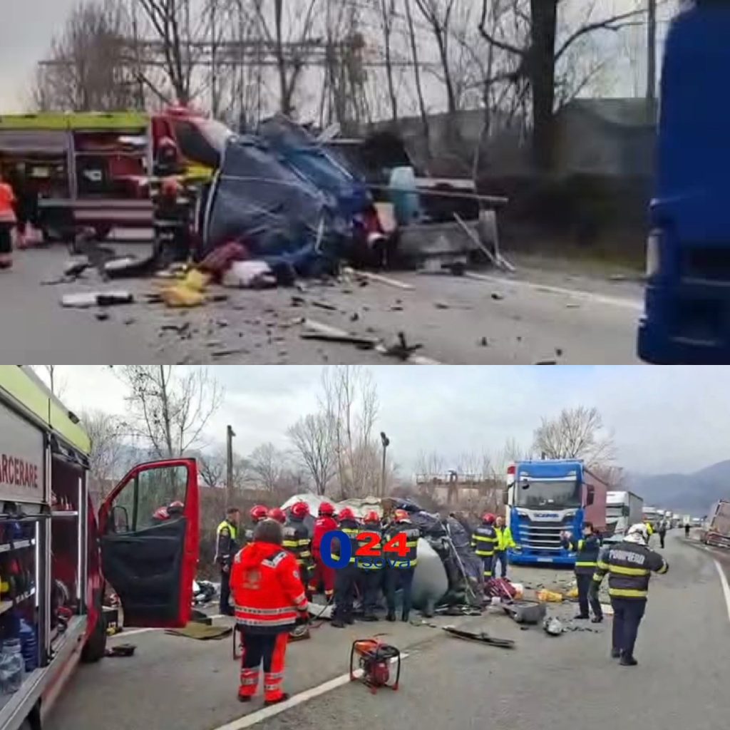 Accident grav pe DN 6, în Gura Văii, cu o victimă inconștientă