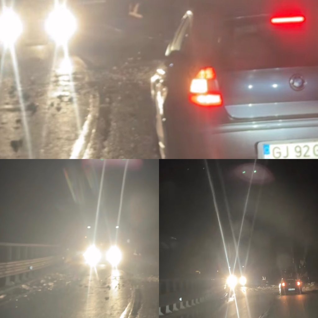 Defileul Jiului, blocat din cauza căderilor de piatră și gheață