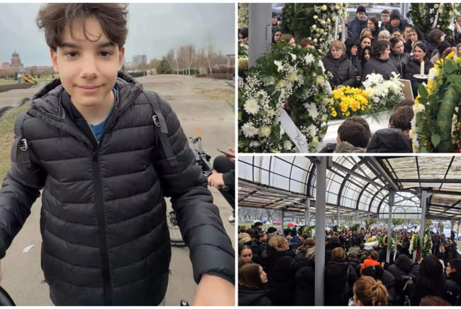 Mii de oameni îi aduc un ultim omagiu lui Eduard din Oradea