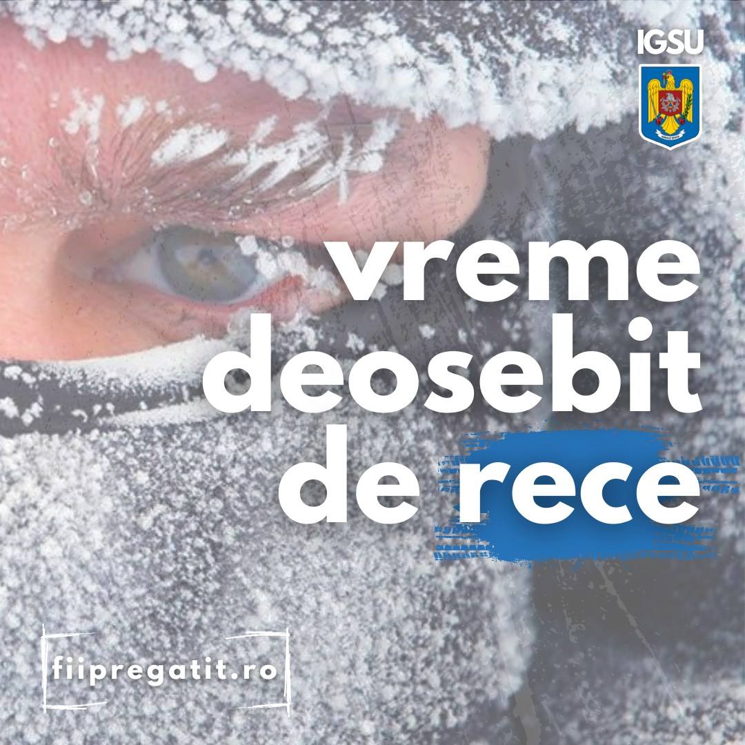 ISU Dâmbovița emite recomandări pentru vremea extrem de rece